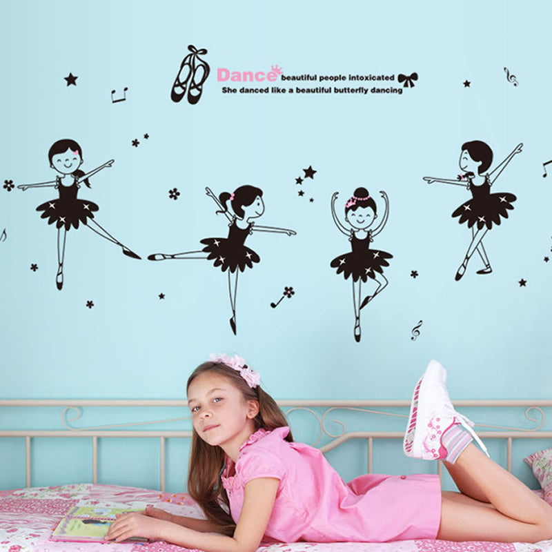Dancing Girls Wall Decals - 55 Pieces