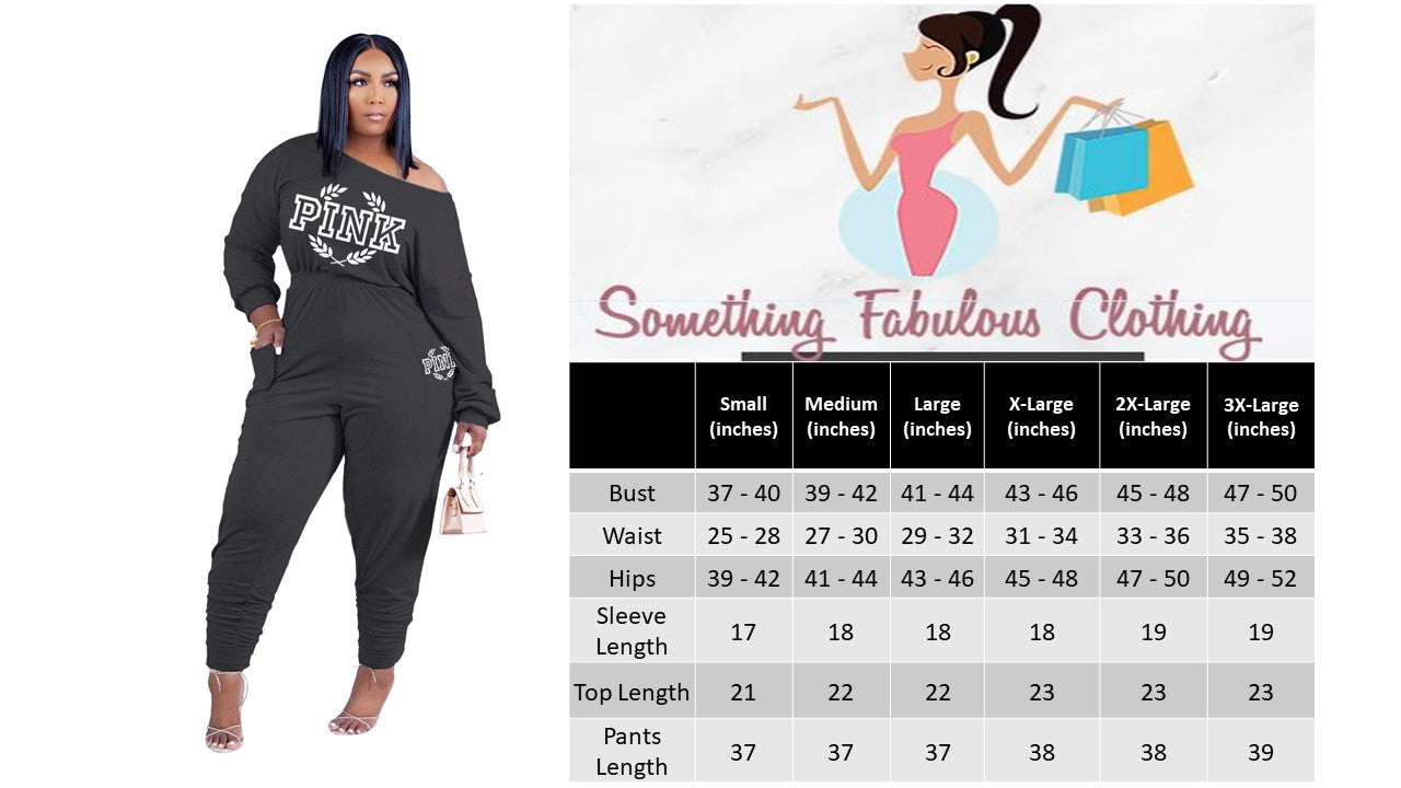PINK Off Shoulder 2 PC Set
