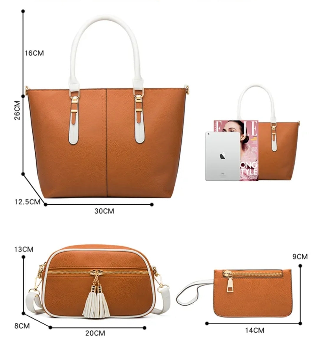 Brown and Black 4PC Set
