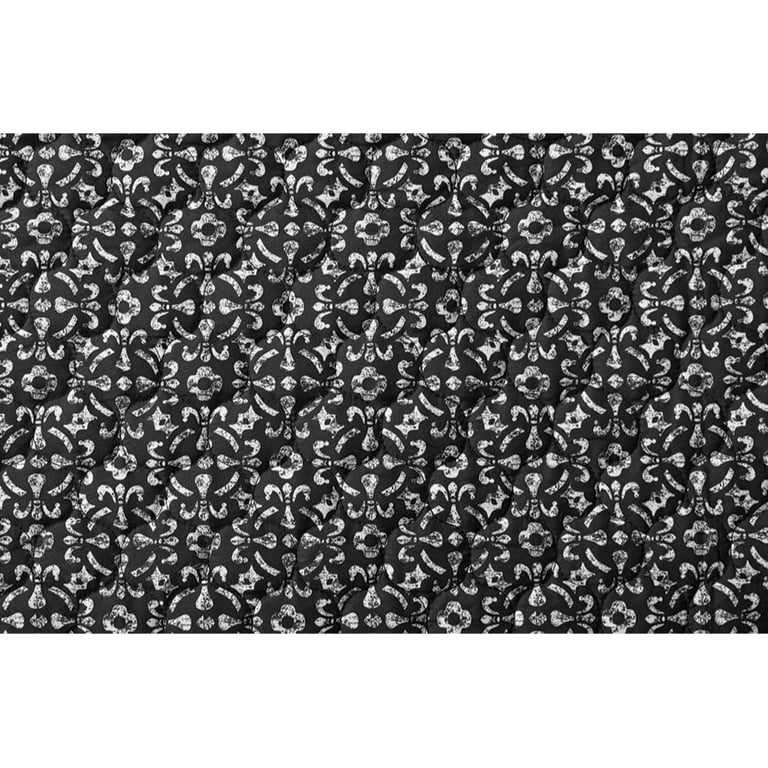Black and White Morrocan Reversible Quilt
