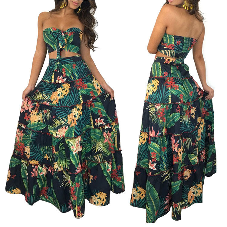 Paradise Tube Top and Skirt Set