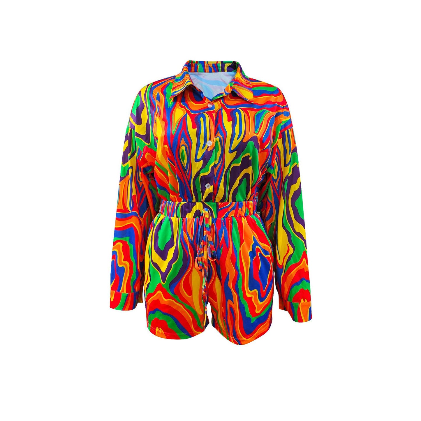 Girl on Fire Two Piece Shorts Set