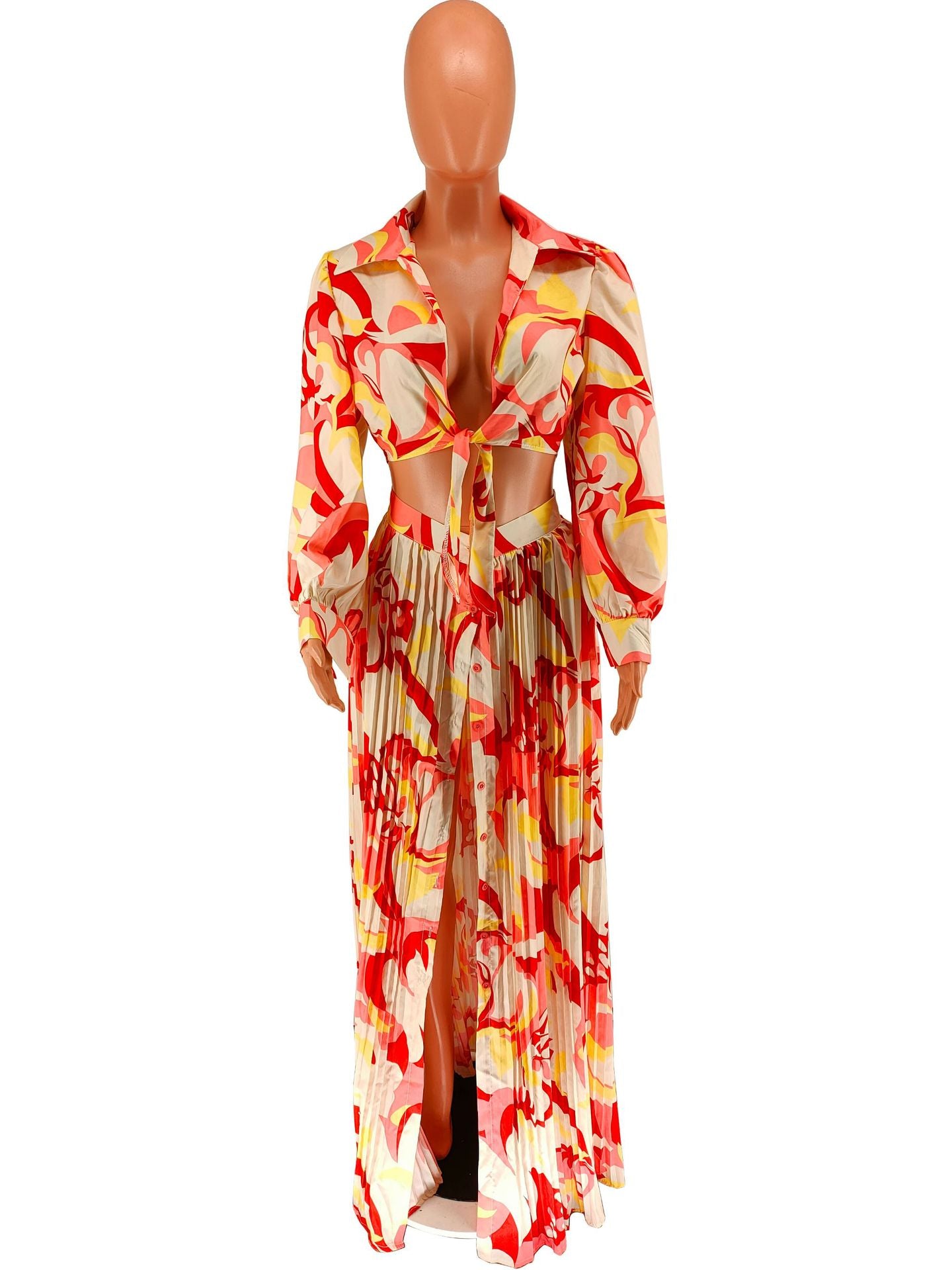 Abstract Print Brunchin' Skirt Set