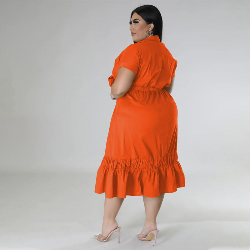 Front Tie Short Sleeved Dress
