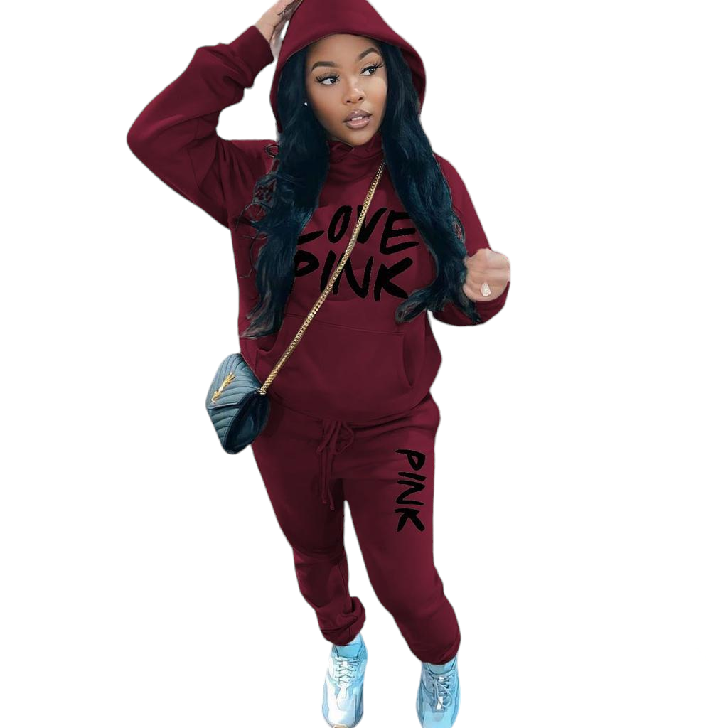 Pink Hoodie Set