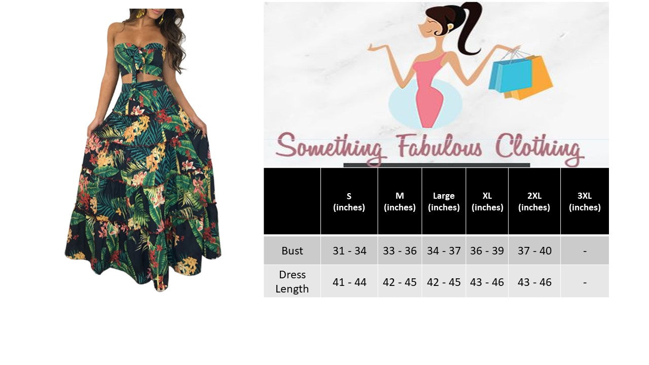 Paradise Tube Top and Skirt Set