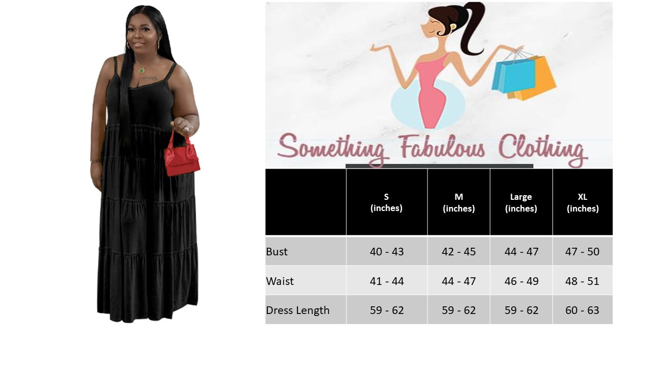 Mini Ruffle Thin Strap Maxi Dress