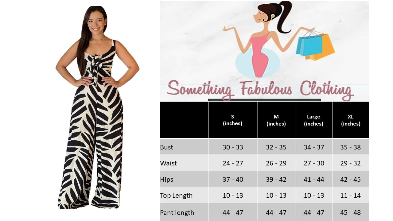Wide Leg  Leaf Two Piece Set