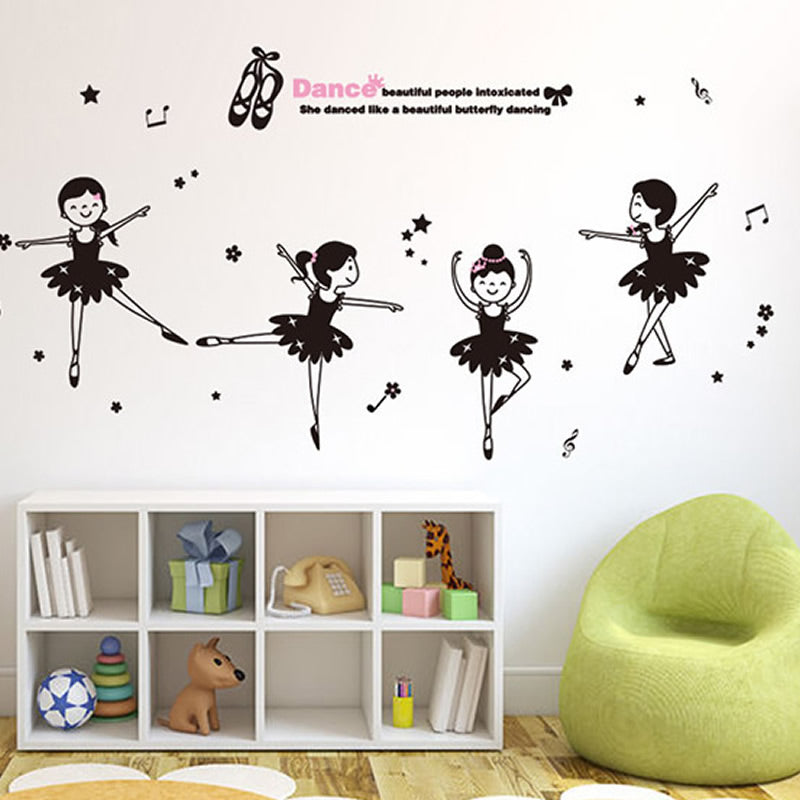 Dancing Girls Wall Decals - 55 Pieces