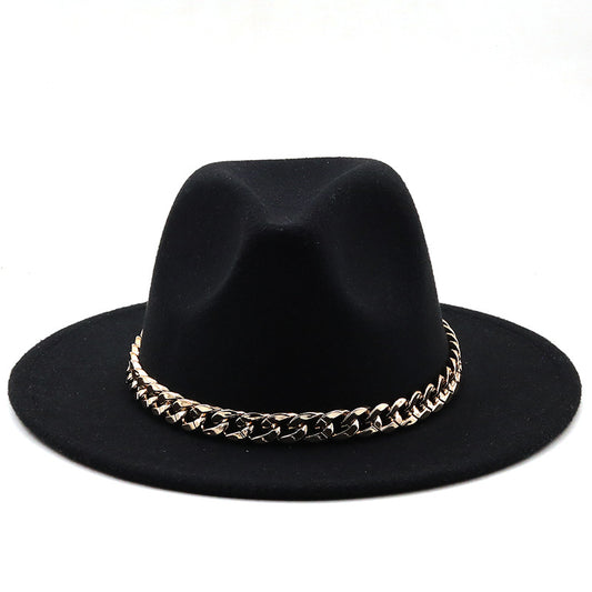 Fedora Hat with Chain