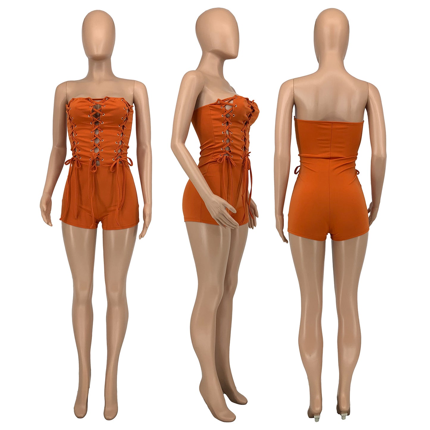 Lace Up Romper