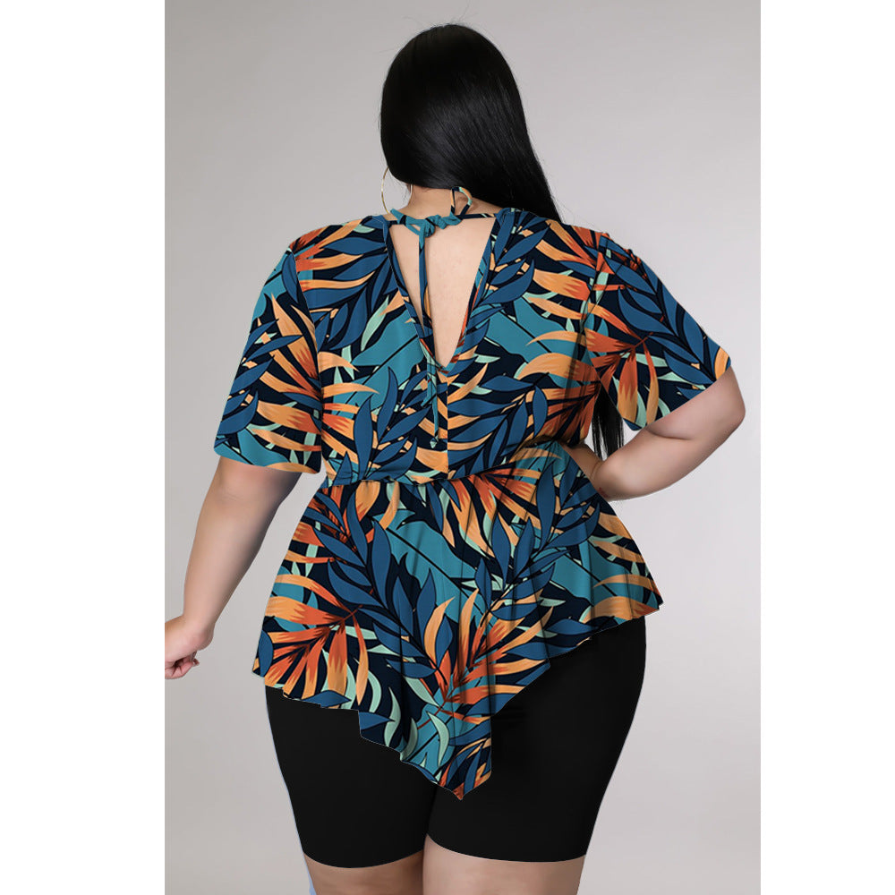 Tropical V style Two Piece Set