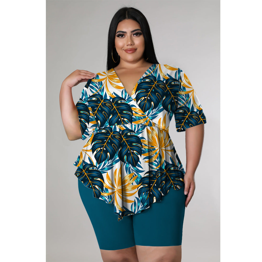 Tropical V style Two Piece Set