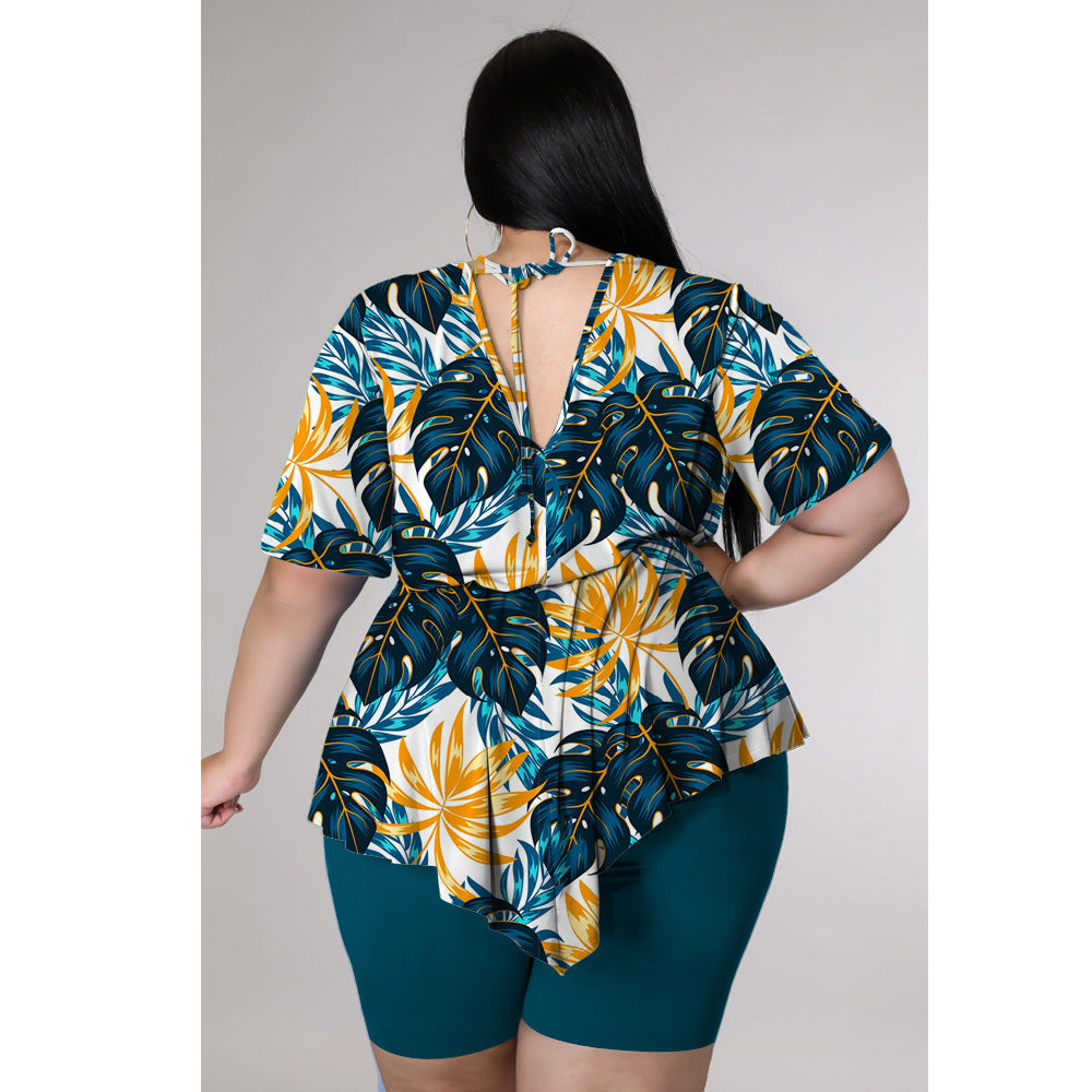 Tropical V style Two Piece Set