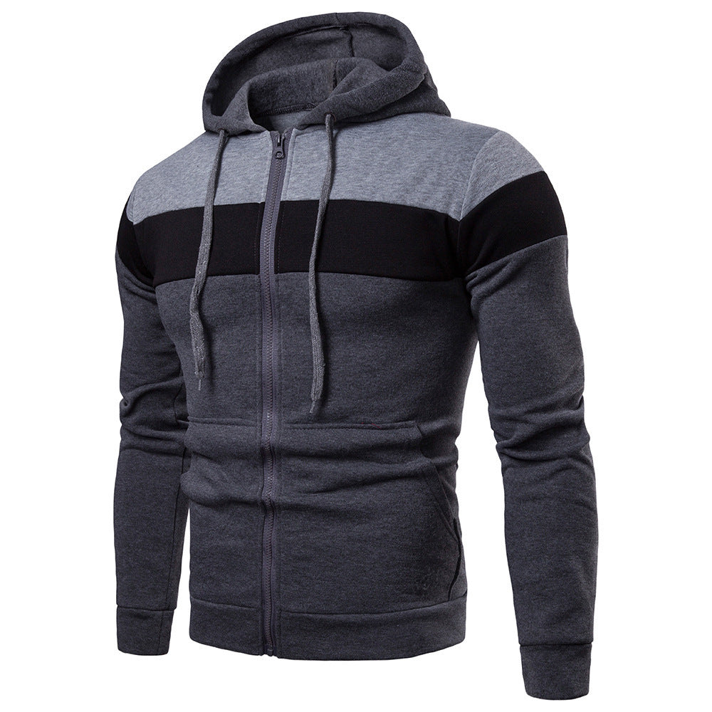 Grey Centre Zip Hoodie