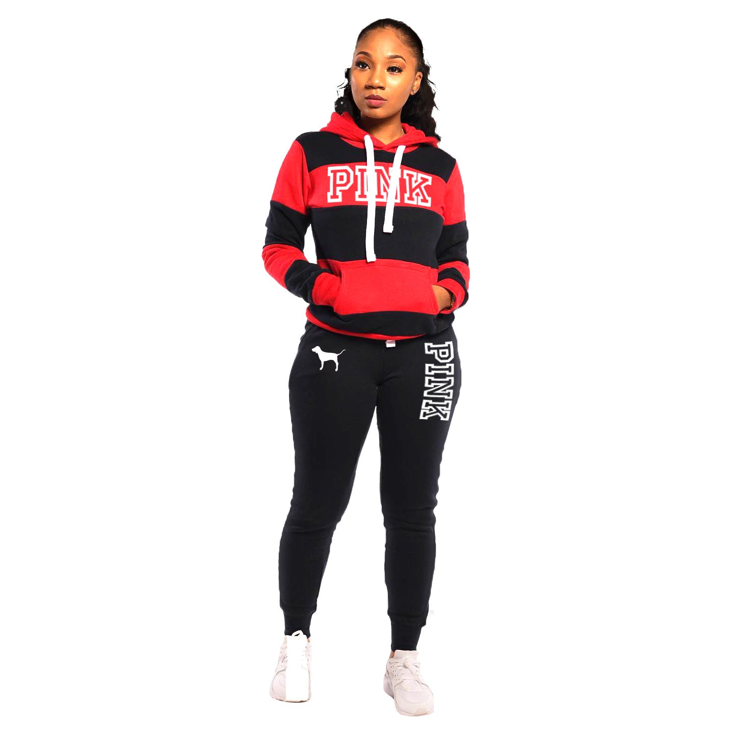 PINK Striped Jersey Cotton 2 PC Set