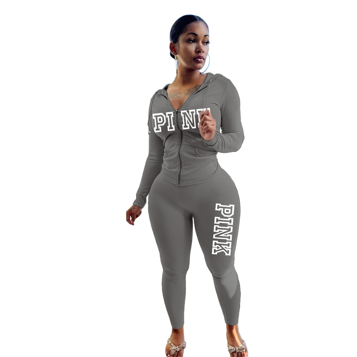 Pink Body Fitted Track Set