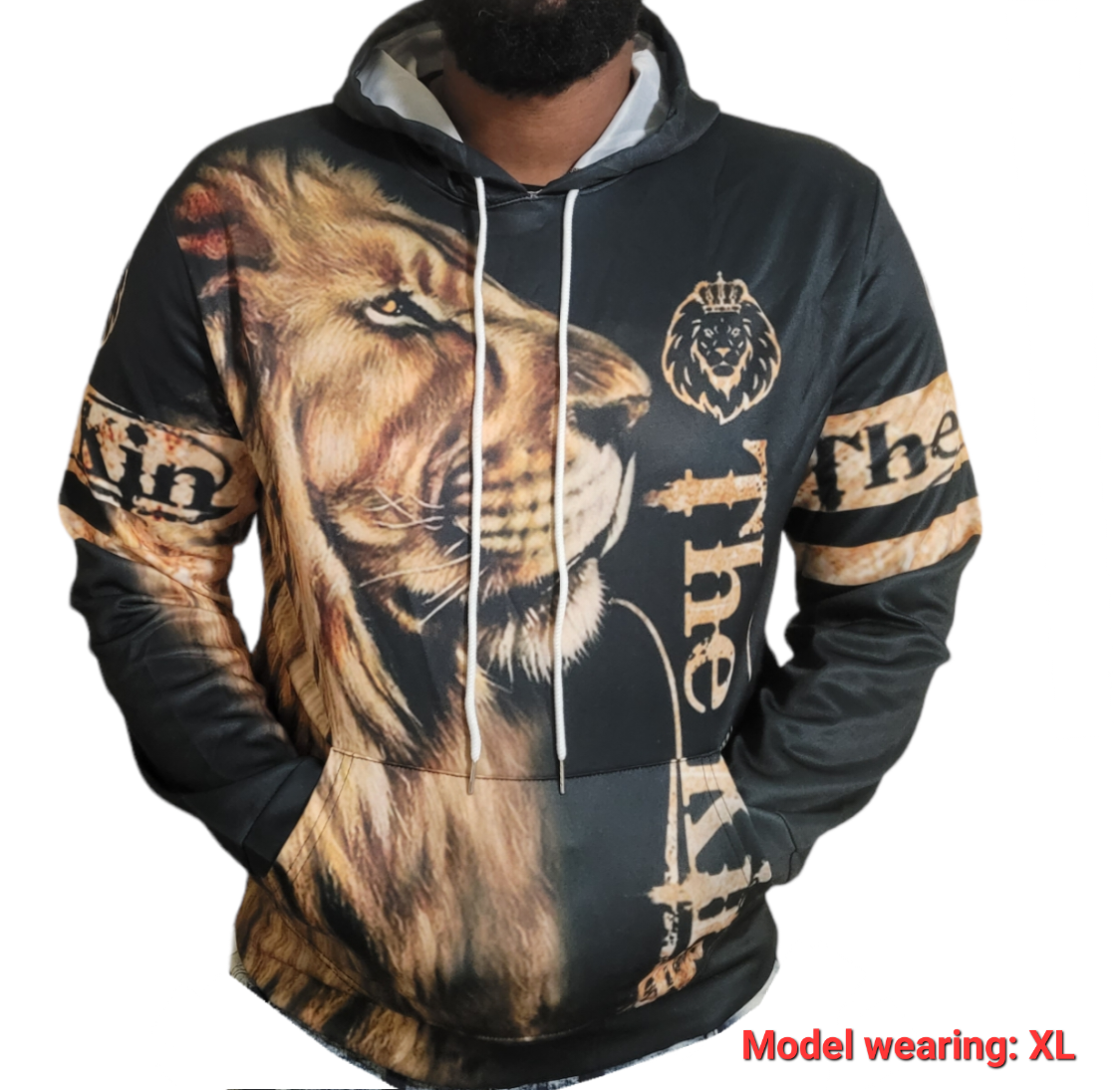 The King Pullover Hoodie - White String