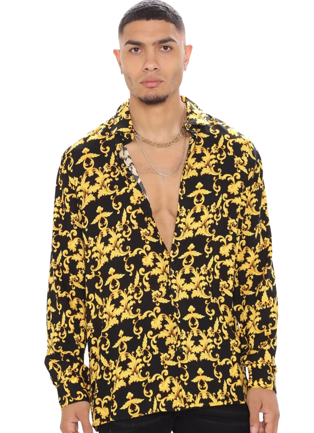 Black and Gold  Long Sleeve Shirt
