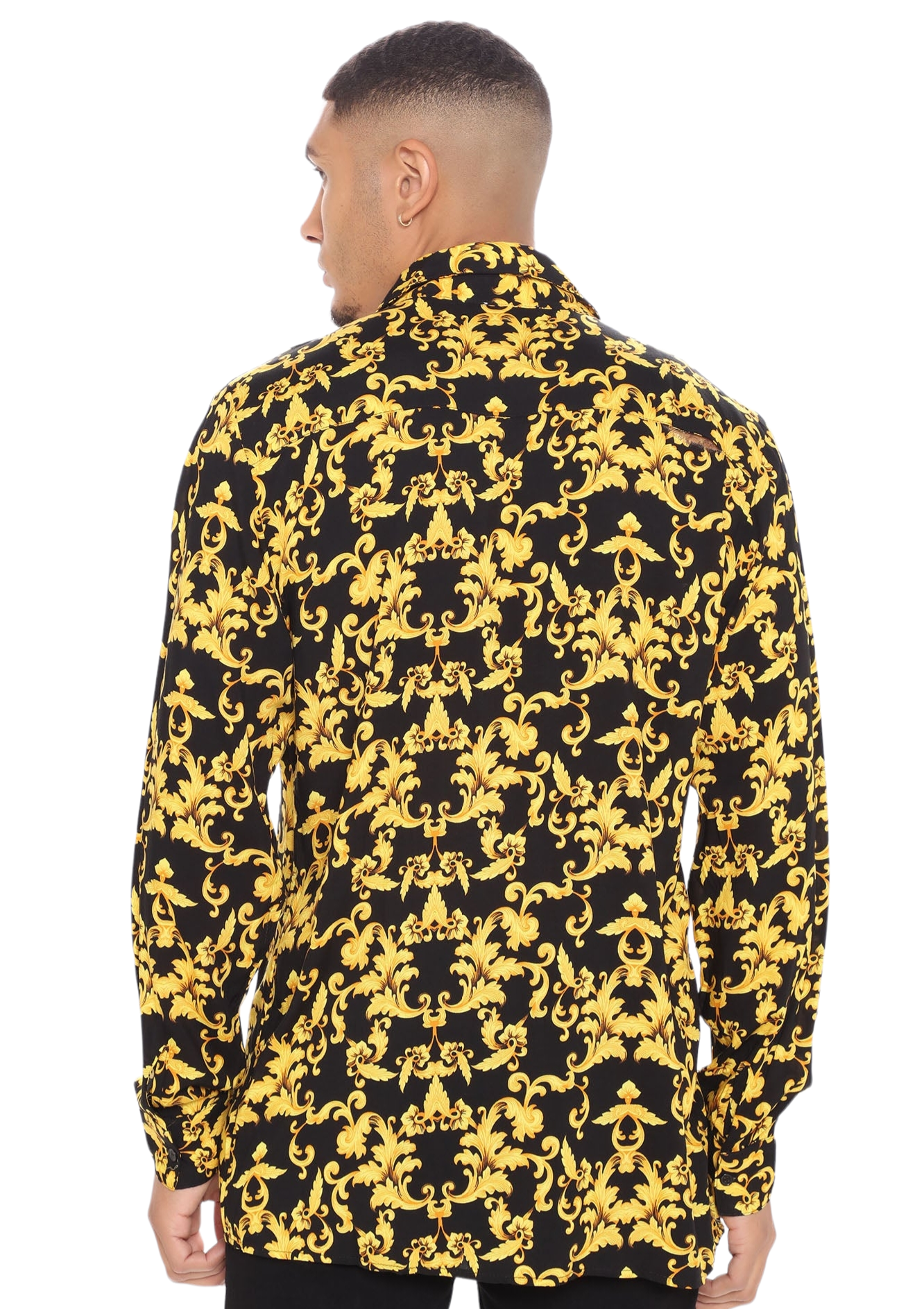 Black and Gold  Long Sleeve Shirt