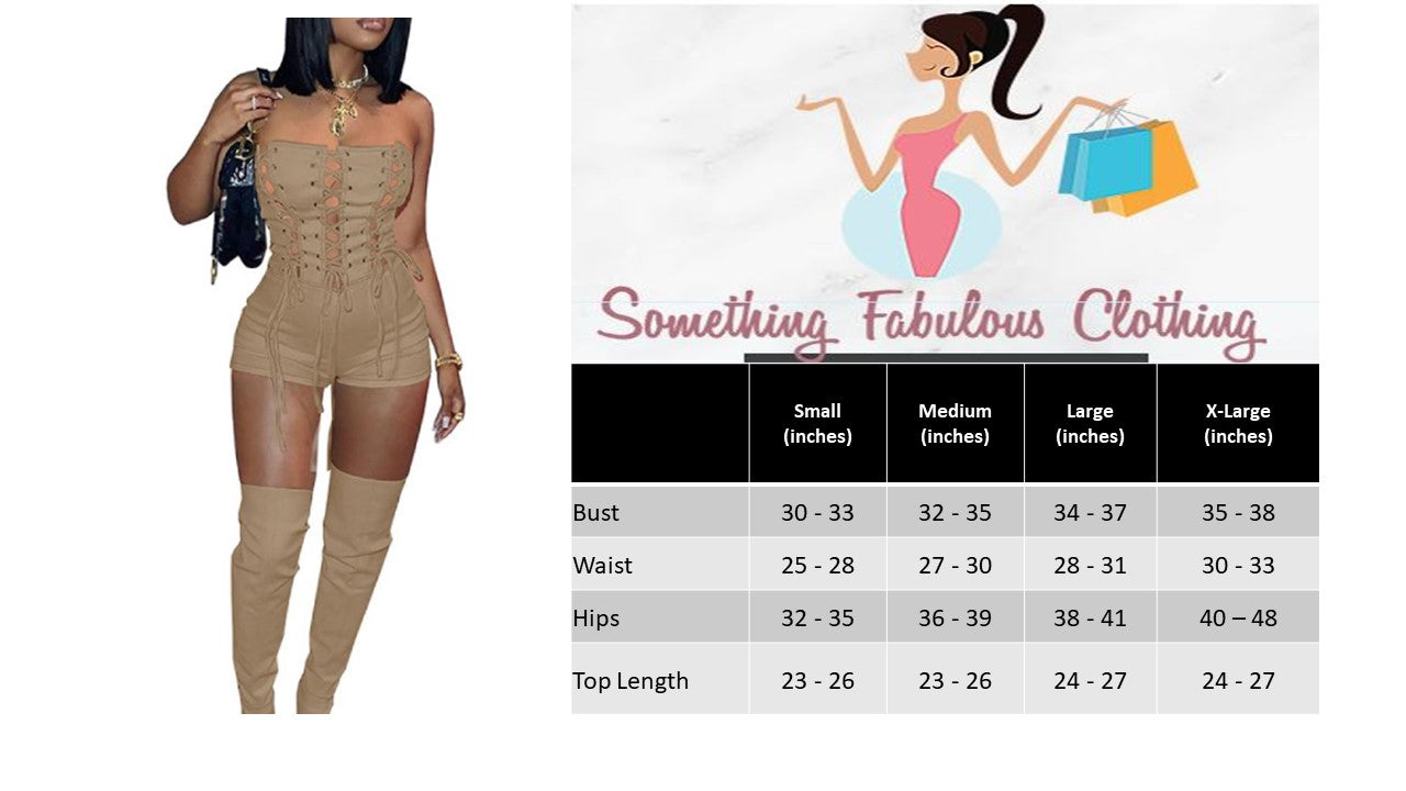Lace Up Romper