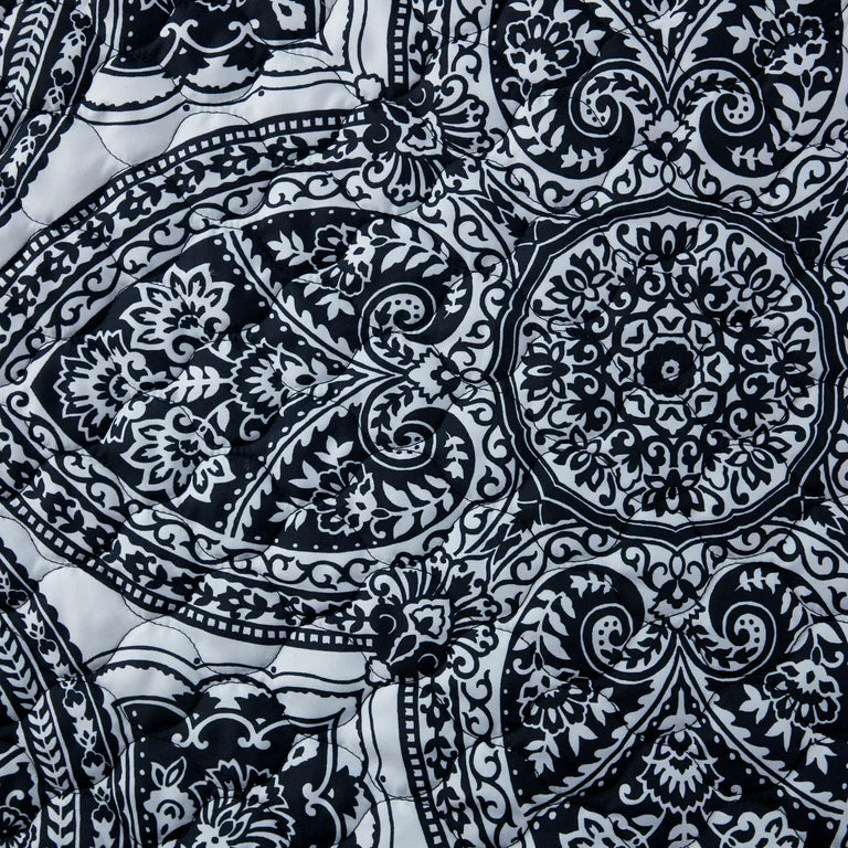 Black and White Morrocan Reversible Quilt